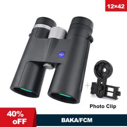 Telescopes 12x42 Hd Binoculars Roof Prism Professional Waterproof Low Night Vision Binoculars for Adults Hd Bird Watching Telescope