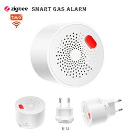 Detector AC Plug Flammable Natural Gas Detector Leak Sensor Home Security Alarm with Zigbee Tuya Smart Notification for LPG LNG Propane
