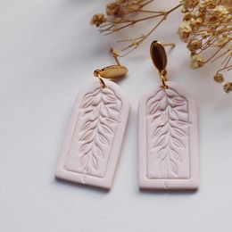 Dangle Earrings Leaf Clay Earring For Women Girls 2024 Handmade Drop Jewellery Christmas Present
