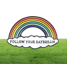 Pins Brooches Jewellery Cartoon Rainbow And Clouds Enamel For Women Men Kid Collection Fashion Metal Lapel Badge Brooch Pins Gifts 5915963