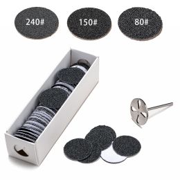 Bits 100pcs Replaceable Sanding Paper With Disc 25mm Cuticle Callus Remove Tool Pedicure Sandpaper Nail Drill Bit Accessories