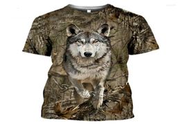 Men039s T Shirts 2022 Men39s And Women39s Tshirt Camouflage Hunting Animals Deer Wolf Duck 3D Fashion Street Clothing Sh2887882