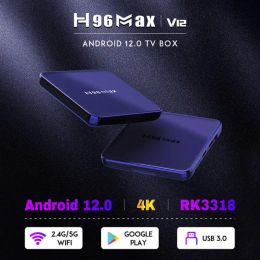 Box H96 max Android 12.0 TV Box Voice Assistant 4K Wifi 2.4G 5.8G 4GB RAM 32G 64G Media player Voice Assistant Very Fast Box Top Box