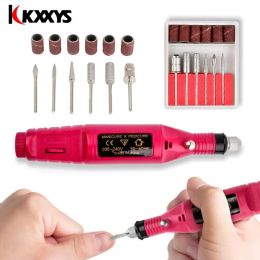 Drills 1 Set Professional Electric Manicure Machine Nail Drill Pen Pedicure File Polish Shape Tool Nail Art Feet Care Tools Kit