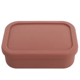 Dinnerware Silicone Lunch Box Kids Snack Container Portable Bento Case Outdoor Office Silica Gel Student
