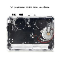 Players Portable ABS Cassette Player Tape Recorder To Mp3 Full Transparent Shell Typec Port Convert Walkman Tape To Cd