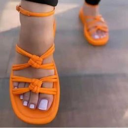 HBP Non-Brand Dropshipping Custom Lace Up Wedge Heels Ladies Platform Sandals Summer Beach Flat Sandals for Women