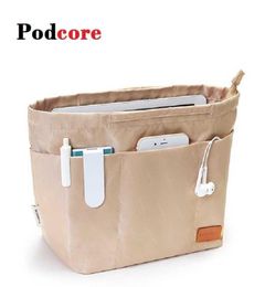 High Quality Makeup Organizer Bag Nylon Travel Purse Insert Cosmetiqueras Fit Large Luxury Handbags 21090737472145222507