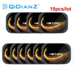 Box 10pcs Android 11.0 Smart TV BOX HK1 RBOX X4S Amlogic S905X4 4GB RAM 32GB/64GB/128GB 2.4G 5G Wifi 100M LAN 8K Set Top Box