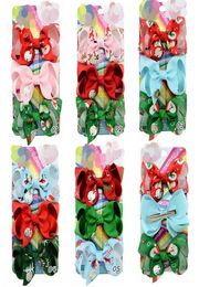 3 Inch 3pcsset bows Christmas Baby Hair Bows Santa Claus Barrettes snowman Hairpins Bowknot Girls Hair Clip kids Hair Accessories8473297