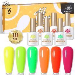 Toys Born Pretty 6 Pcs/set Gel Polish Set Pink Neon Yellow Green Soak Off Uv Gel Led Diy Semi Permanent Gel Nail Polish Set