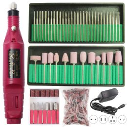 Kits 1 Set Electric Nail Drill Hine Milling Cutters Set for Manicure Pedicure Salon Nail File Strong Nail Drill Equipment Tools