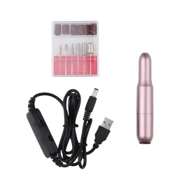 Drills Professional Electric Nail Drill Machine Alloy Nail Drill Pen for Manicure Nail Gel Acrylic Polish Remove Mini Nail Art Tool Set