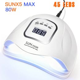 Blade 80w Uv Lamp Led Nail Lamp Nail Dryer for All Gels Polish Sun Light Lamp Dryer Infrared Sensing Timer Smart Lcd Display Manicure