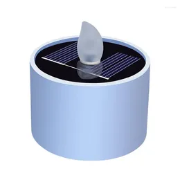 Candle Holders Solar Lights Outdoor Flickering Lighting Dusk To Dawn Reusable Flameless Waterproof LED Tea Light