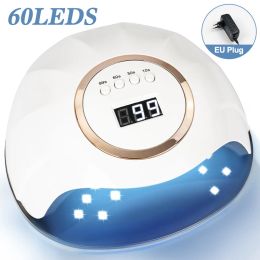 Dresses 60led Nail Dryer for Manicure Fast Curing Nail Gel Polish Lcd Display 4 Timer Setting Nail Lamp Salon Use Nail Art Equipment