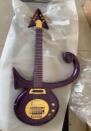 New Rare Prince Love Symbol Model guitar Floyd Rose Tremolo Bridge Gold Hardware custom made Abstract Symbol Purple Rain Guitars7845535