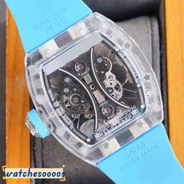 Luxury Top Quality Wristwatch Mechanical Watch Watches Wristwatch Designer Business Leisure Rm53-02 Fully Automatic Snow Glass Case Tape Swiss m