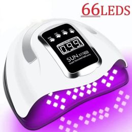 Connectors Brand New Nail Dryer Powerful 66led Powerful Uv Lamp for Drying and Curing Gel Nail Polish Lcd Touch Screen Smart Nail Lamp