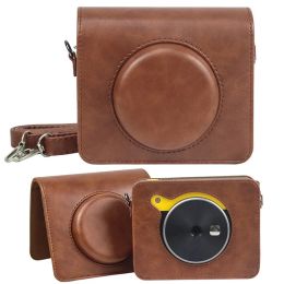 Accessories Retro Pu Leather Camera Bag for Kodak C300r Portable Protection Case with Vintage Removable Shoulder Strap for Mini Shot 3