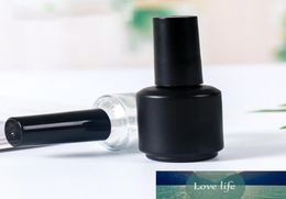 200pcslot 15ml Matte Black White Empty Nail Polish Glass Bottle Containers with Brush Cap7163746