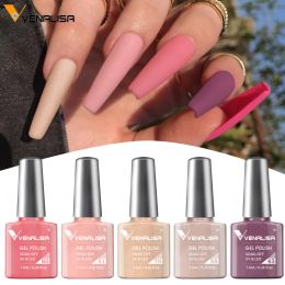 Gel Venalisa Semi Permanent Nail Gel Polish Color Collection Winter Nail Design Tempered Top Coat Gel Varnish Rubber Base Coat Kit