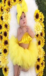 Kids Clothing Newborn Baby Girls Clothes Sets Fashion Infant Summer Outfits Bowknot HairbandsTopsSkirts 3pcs Sets Toddler Cotton8476785