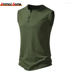 Men's Tank Tops Casual Sleeveless V Neck T Shirts Gym For Workout Summer Beach Tanks