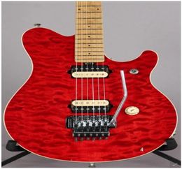 Eddie Edward Van Halen Axis Red Quilted Maple Top Electric Guitar Natural Neck Fingerboard Floyd Rose Tremolo Bridge2625799