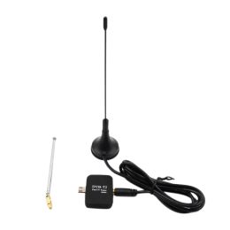 Box DVBT2 TV Antenna Receiver Digital MicroUSB Tuner for Android Mobile Phone Pad HD TV Stick with Dual Antenna