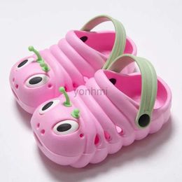 Slipper Children Garden Shoes Cute Cartoon Caterpillar Beach Sandals Babies Summer Slippers High Quality Kids Baby Slippers 4 Colours 240408