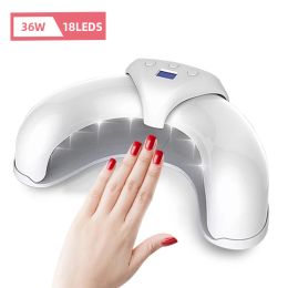 Dryers 36W Portable Nail Lamp 18LEDs Nail Dryer Fast Dry for Curing All Gel Nail Polish With Auto Motion Sensor Foldable UV Nail Lamp