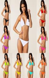 New Women Swimsuit Pushup Bra Sexy Bikini Set Two Piece Swimwear High Cut Bathing Suit Beachwear Lace Up Bikini7697383