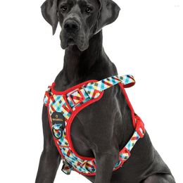 Dog Apparel MASBRILL Reflective Pet Harness No Pull Adjustable Medium Large Naughty Vest Walking Running Training Accessories