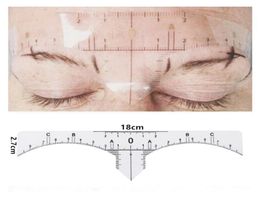10 pcs disposable Semi Permanent Eyebrow Ruler Makeup Eye Brow Measure Tool Eyebrow Guide Ruler Microblading9213238