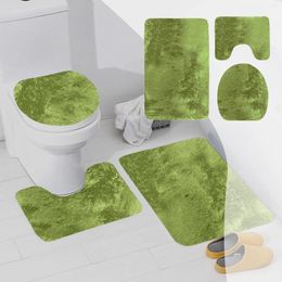 Bath Mats 3pc Long Plush Carpet Bathroom Toilet Three Piece Set Floor Absorbent Non Slip Household Door