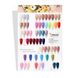 Gel Colour Chart for Venalisa VIP3 7.5ml Gel Nail Polish Glitter Colours Nail Manicure Glitter Gel Nail Varnish Soak Off Gel Lacquer