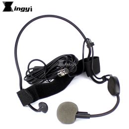 Microphones Professional Mini XLR 4 Pin TA4F Earset Headworn Headset Microphone Dynamic Mic For SHURE WH20TQG Wireless Bodypack Transmitter