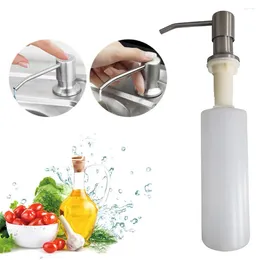 Liquid Soap Dispenser 1PC 350ml Kitchen Sink Silver Hand Pump Washing Up ABS Bottle 360°rotatable For