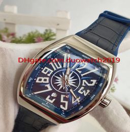 New Top Quality Men039s Sport Watches Collection Vanguard V 45 SC DT YACHTING Blue Date Dial Automatic Mens Watch Silvery Case 4447133