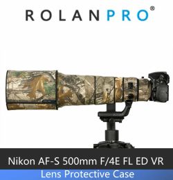 Cameras Rolanpro Camera Lens Camouflage Coat Rain Cover for Nikon Afs 500mm F/4e Fl Ed Vr Protective Case Guns Sleeve Lens's Hood Cap