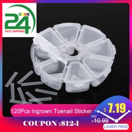 Tool 100/120Pcs Ingrown Toenail Straightening Clip Curved Sticker Elastic Patches Paronychia Acronyx Correction Patch With Box