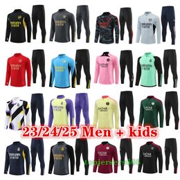 2024 2025 Arsen SAKA soccer tracksuit Madrids Paris training suit Men and kids 23 24 25 Mbappe BELLINGHAM VINI JR football tracksuit Survetement Foot chandal