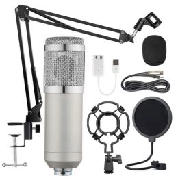 Microphones Condenser Microphone Bundle BM800 Mic Set for Stu dio Recording & Brocasting Microphone Kit for Pc Computer