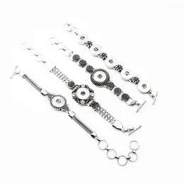 Charm Bracelets 4 Styles Seller High Interchangeable Snap Jewelry For Ginger Snaps Bracelet In Bangel Fit 18-20mm Buttons