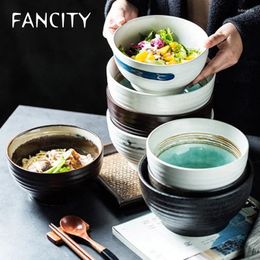 Bowls FANCITY Japanese Hand-painted Ramen Bowl Beef Noodle Household Instant Big Soup Chaos Dumpling