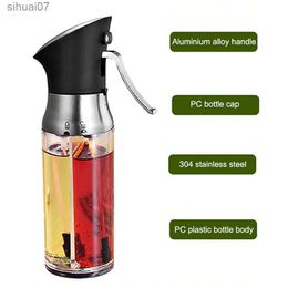 Other Kitchen Dining Bar 2-in-1 oil spray ash ship spray can stainless steel vinegar bottle sauce kitchen cooking tools baking tools yq2400408