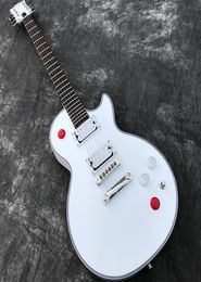 Rare Red Button Arcade Button Kill Switch Buckethead Signature Alpine White Electric Guitar 24 Jumbo Frets Little Pin Tone Pro Br4227109