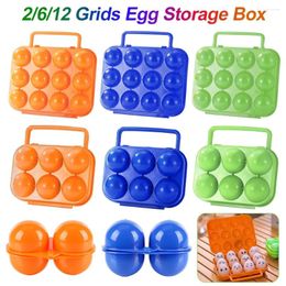 Storage Bottles 6/12 Grids Egg Box Home Kitchen Organiser Holder Container Case Portable Outdoor Camping Picnic Eggs Boxes