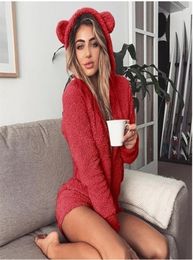 Winter Warm Onesies For Adults Women Warm Pyjamas Fleece Hooded Animal Onesie Pyjamas Jumpsuit Sexy Sleepwear Plus size 5XL Y200428641097